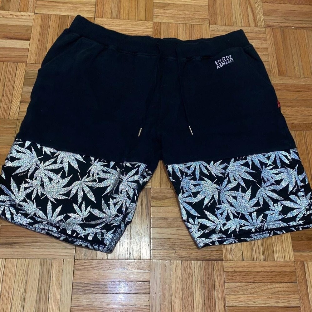 2XL Asphalt Yacht Club x Snoop Dogg Collab 3M 420 Leaf Shorts